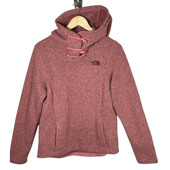 The North Face Pink Red Women’s Crescent  Hooded Sweater M Hiking Outdoors - Picture 1 of 8
